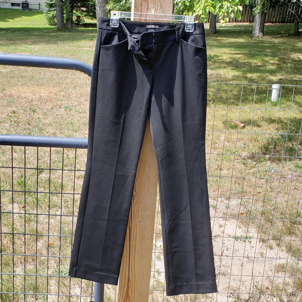 Express Editor Barely Boot Black Trousers size 6R